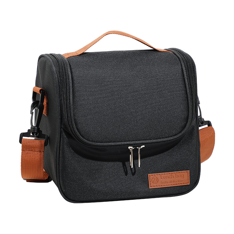 Bolso aislante portátil catiónico, bolso de lonchera de mensajero, bolso de almuerzo con cinturón, bolso de hielo de papel de aluminio, bolso de trabajo de viaje de moda