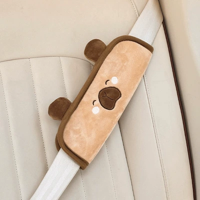 Blue Rain car seat belt shoulder Seat belt shoulder pad - plush-capybara-shoulder-pad-small-size