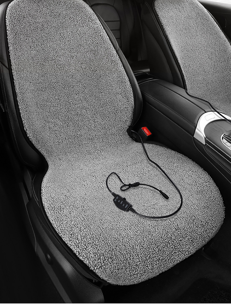 Cross-border wholesale heating single-seat car cushion a generation of new interior products winter warm lamb wool