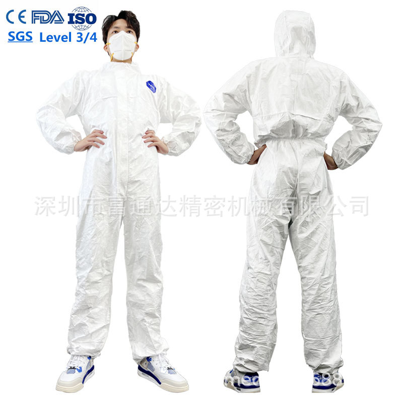 工厂直销FDA510K一次性Tyvek 600防护服65g用于医院 ASTM 1671