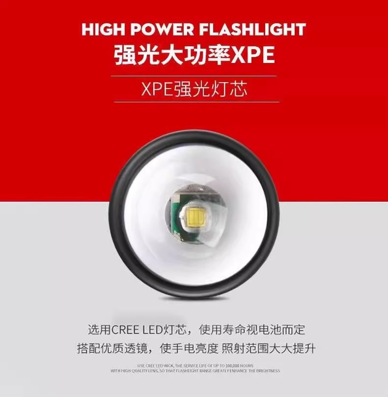 Flashlight Strong Light Rechargeable USB Outdoor Ultra-Bright Long-Range Home Emergency Light Special Forces Waterproof Mini Student