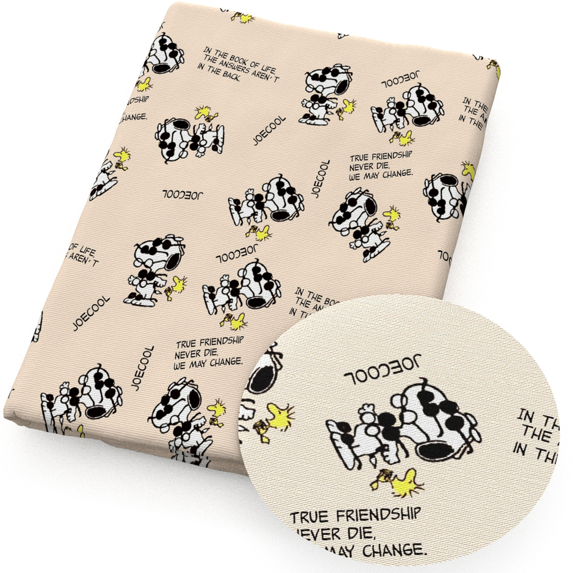 Perro Snoopy impresión de dibujos animados 100% tela de algodón DIY ropa hecha a mano bolsa, 1Yc55667