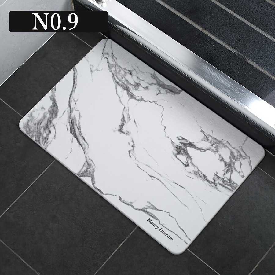 Modern Minimalist High-End Bathroom Anti-Stain Non-Slip Floor Mat, Water-Absorbent Easy-Care Foot Mat for Shower Room, Wear-Resistant Entrance Door Mat