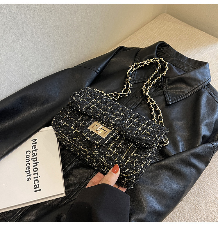 Borsa a tracolla donna con catena piccola borsa a spalla elegante_voghion.com