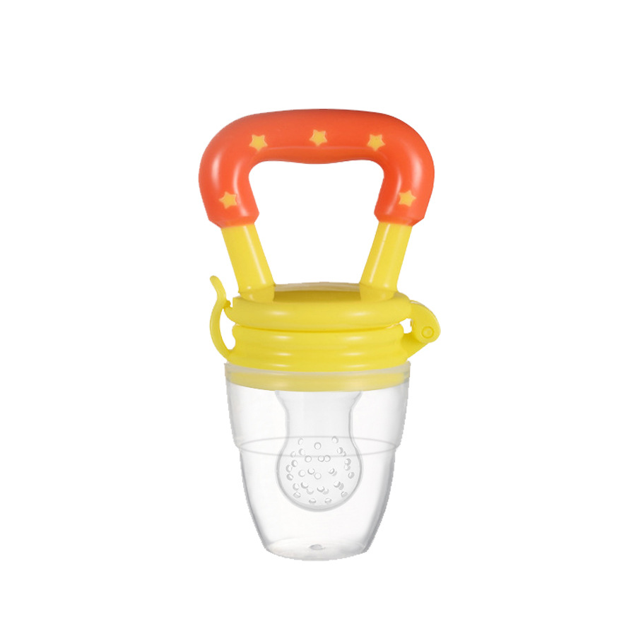 Fábrica personalizada bebé mordida música frutas y verduras para niños bebé bolsa de malla de silicona chupete artefacto de alimentación de frutas y verduras