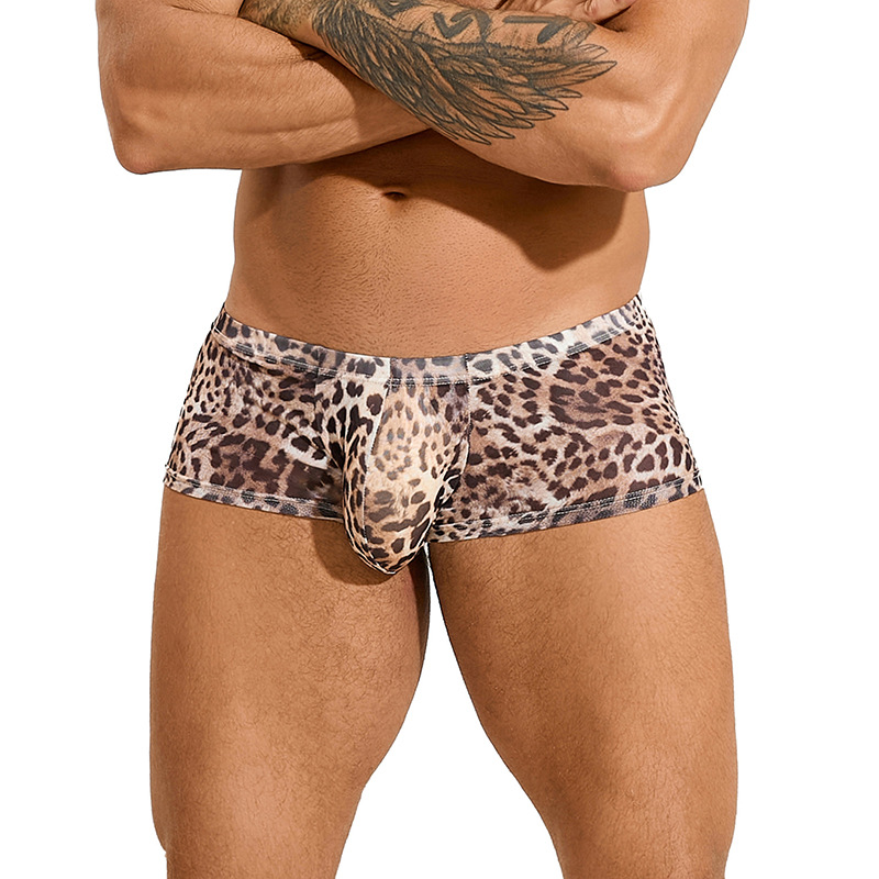 Fuente transfronteriza, pantalones sexuales de tamaño grande, pantalones cortos delgados con patrón de leopardo de cintura baja, pantalones transpirables, Amazon.