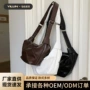 单肩大容量新款休闲饺子包