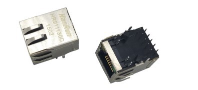HR911130C 带灯-带弹片 千兆网口 网络变压器 卧式 RJ45 21mm