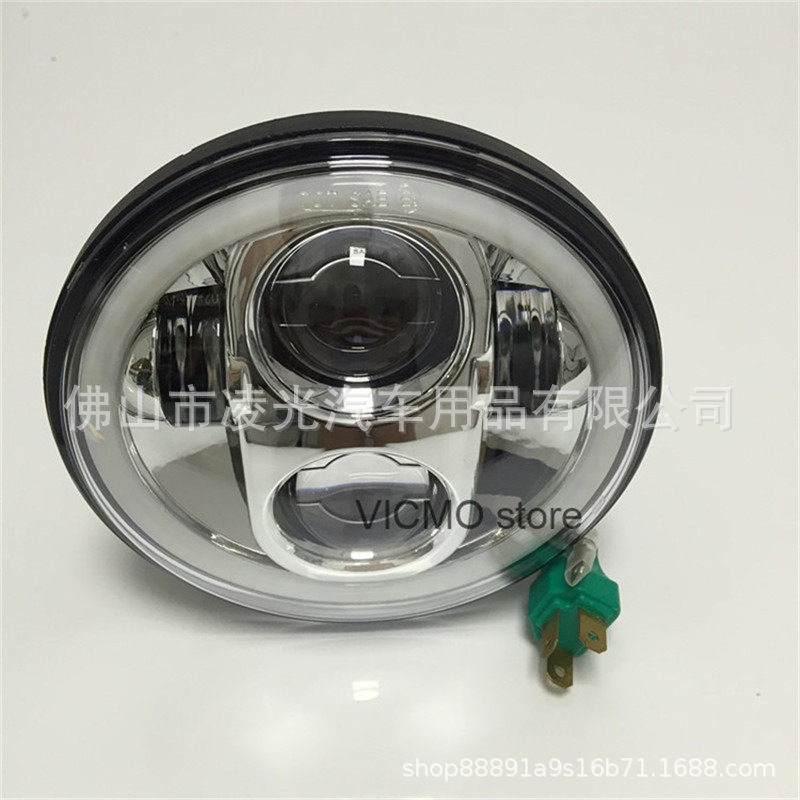 5.75inch LED Angel Eye Harley Benda 250 Headlight Modified Headlight Assembly Wrangler Motorcycle Headlamp