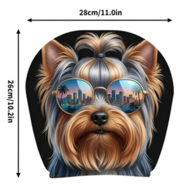 Polyester Fabric Car Headrest Cover with Funny Print, "Laugh Until Your Stomach Hurts" Design, Universal for Car Interiors, Does Not Shrink in All Seasons