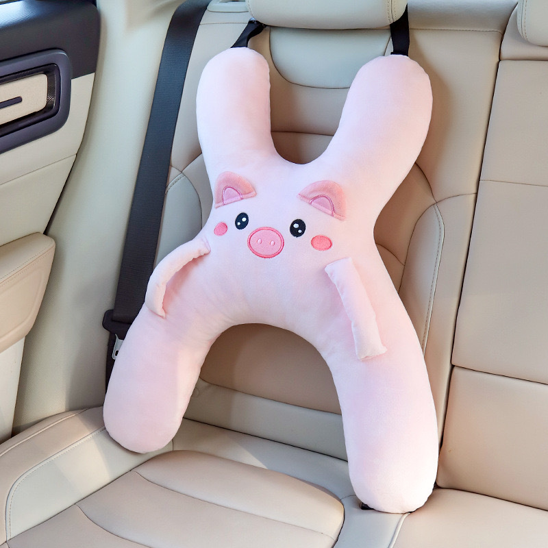 車用枕、長距離自動運転首保護、かわいい漫画の女の子、後部座席の車の睡眠、子供用保護卸売|undefined