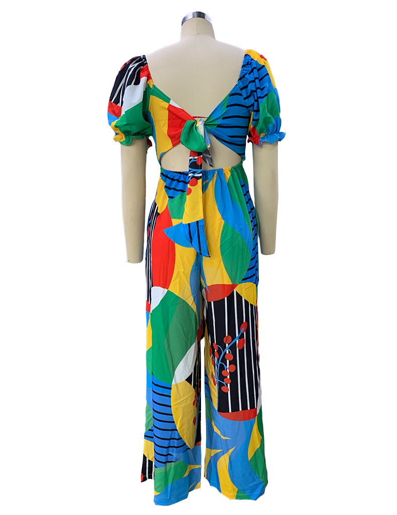 Women's Daily Bodysuits Casual Color Block Full Length Backless Jumpsuits display picture 4