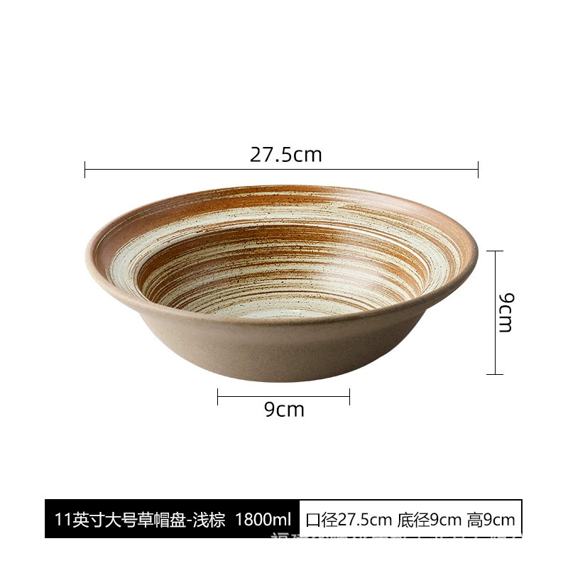 plate creative retro crusted тао west food date vegetable salad poor noodle cabbage straw hat soup displate display