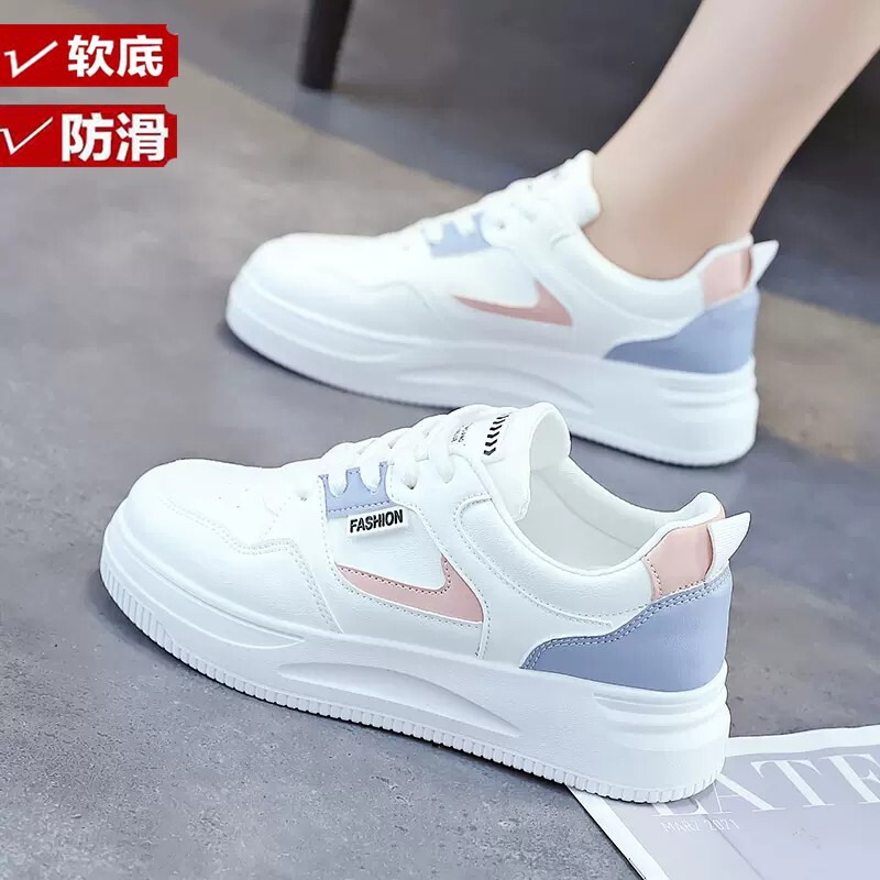 White Sneakers for Women 2025 Spring and Summer New Versatile Sports Casual Sneakers Thick-Soled Women's Shoes Spring and Autumn Waterproof Breathable Shoes