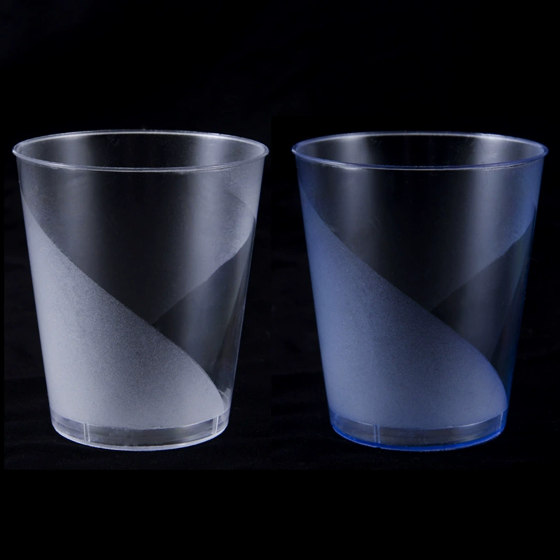 Disposable plastic transparent space matte glass, 210 ml, increased thickness