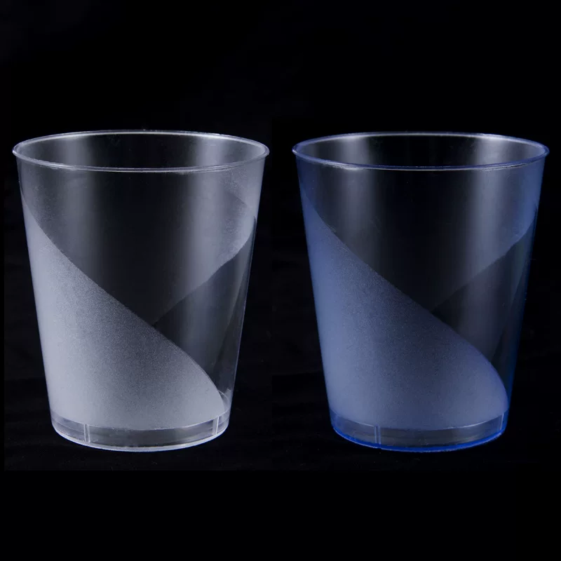 Disposable plastic transparent space matte glass, 210 ml, increased thickness