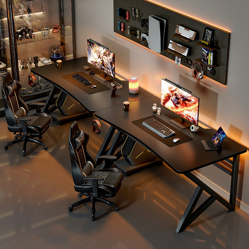 Escritorio para computadora doble, dormitorio, escritorio para el hogar, escritorio de oficina simple, escritorio de trabajo, cibercafé, mesa de juegos doble