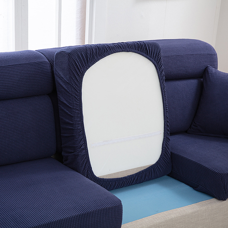 Mais-Samtkissen-Sofabezug, Sofabezug mit vollständiger Abdeckung, hochelastischer Chaiselongue-Kombinationssofabezug, schlicht und modern - 7