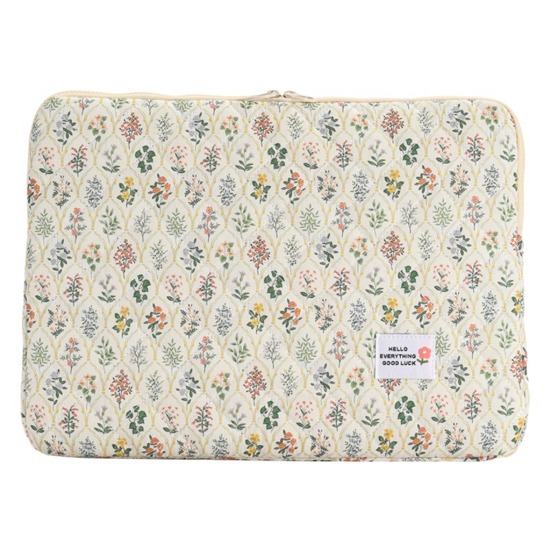 Korean Style Simple Shockproof ipad Tablet Bag macbook13 Inch Cute Floral Laptop Sleeve Bag ins