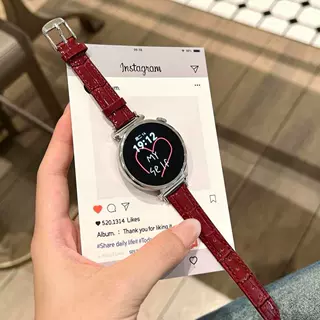 安可拉红适用三星watch4/5/6/7手表双钉扣Active1/2代新GearS3/S4
