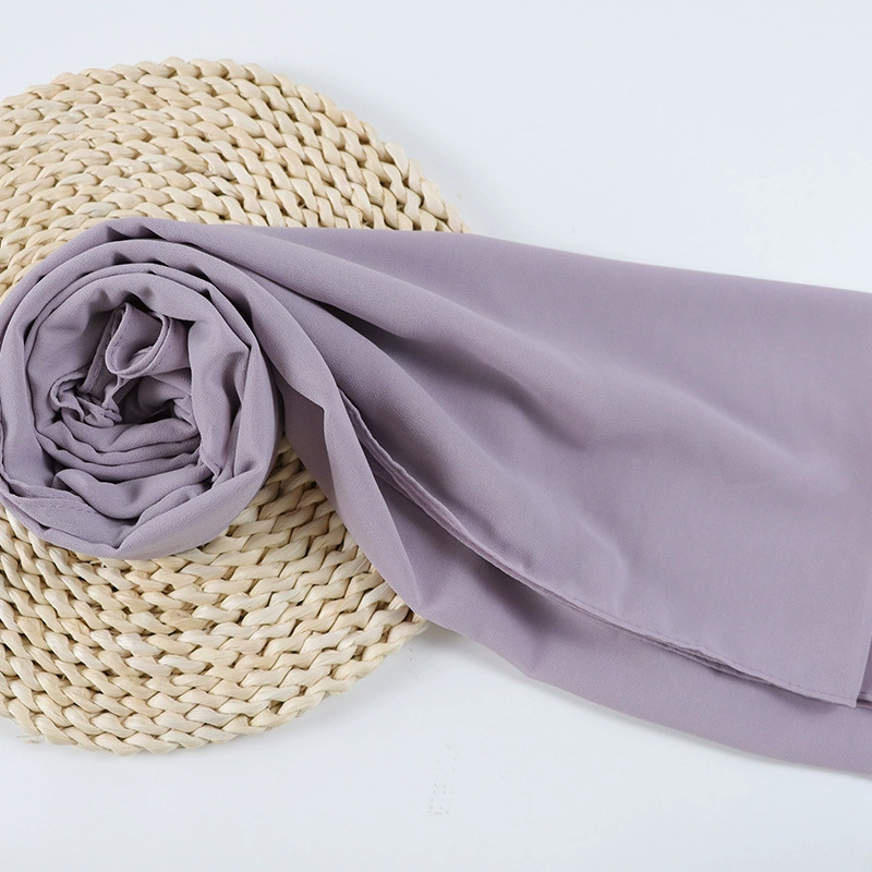 Шифоновый шарф (JJ SCARF) женский 70×180 см, 75D легкий длинный шарф с жемчужной фактурой