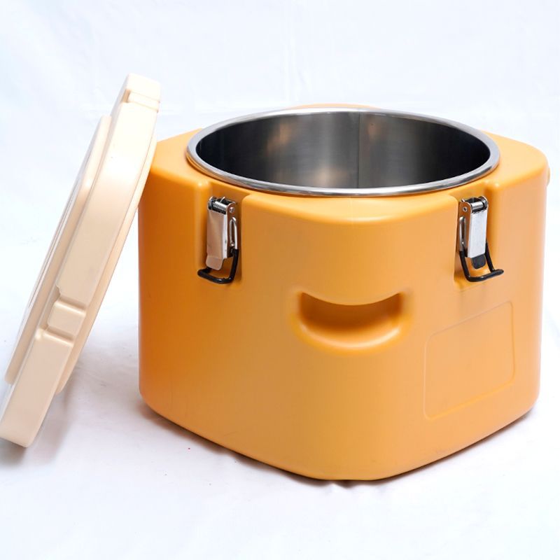 Cubo Aislado de Acero Inoxidable 304, Cubo de Sopa de Plástico, Cuadrado, Elegante, para Comida Rápida, Apto para Alimentos, Diseño Patentado, Olla Portátil