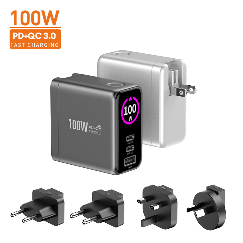 100W 65W Super Fast Charging Charger 2C1A Multi-Port Smart Ai Charging for Mobile Phones, Tablets, and Laptops