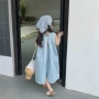 气质露背夏季女童背心裙