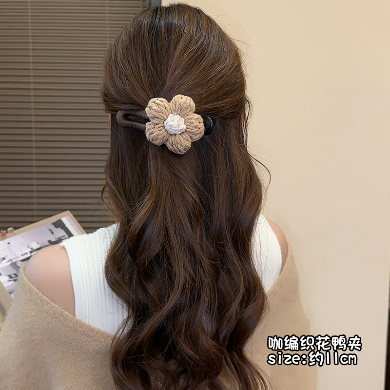 Gran arco clip de cabello de alta sensación clip de boca de pato nuevo clip de cabeza de mujer temperamento clip de tiburón clip de cabello