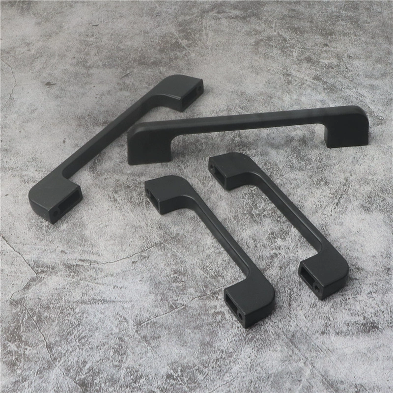 Пластиковая ручка, ручка ящика шкафа, американская черная ручка двери гардероба, современная простая европейская маленькая ручка шкафа