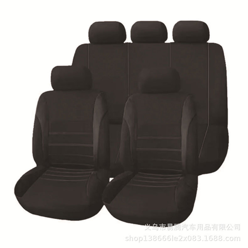 Cross-border sales in the Middle East, Europe and the United States hot-selling car seat cover universal fabric waist line design 5-seat all-car seat cover