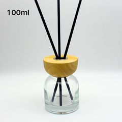 欧式木盖无火藤条香薰瓶透明空瓶香薰瓶 家居装饰摆件香氛精油瓶