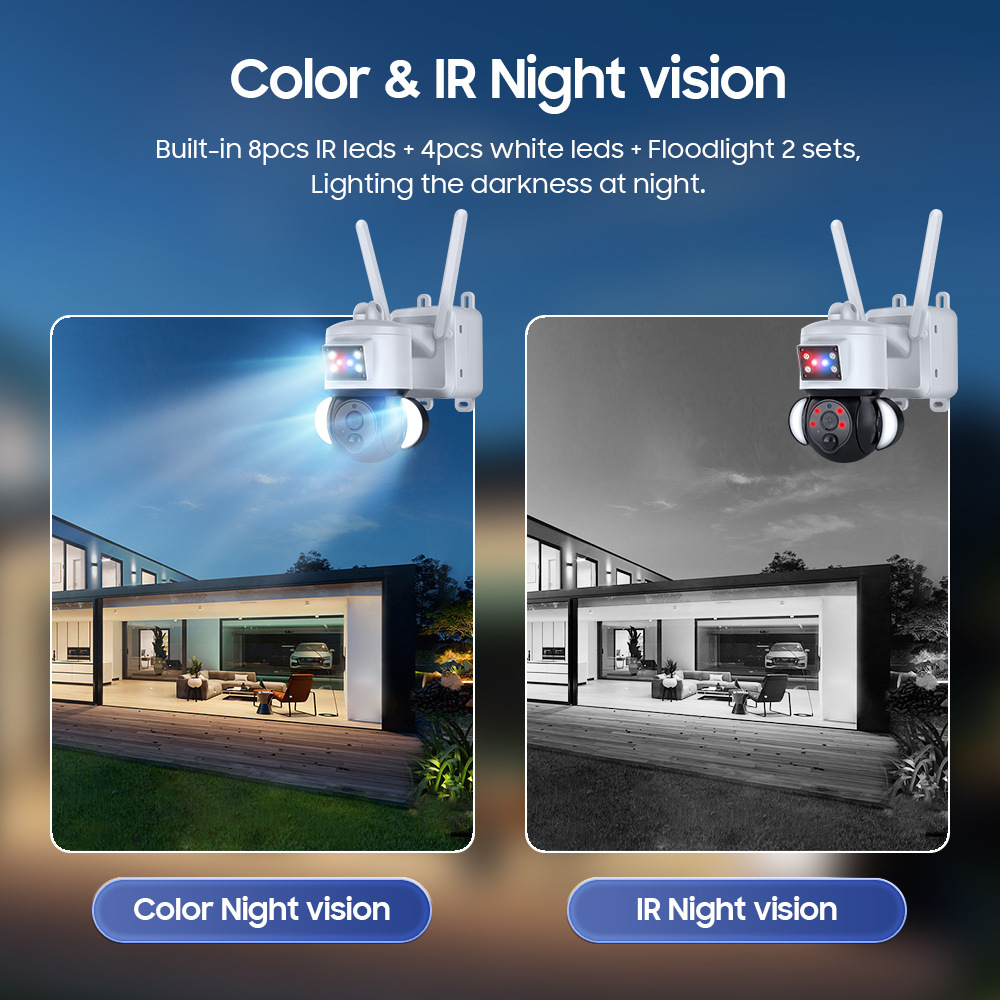 Cámara de vigilancia de 24 horas sin electricidad sin red doméstica 20W solar 4G HD fabricante de cámaras de visión nocturna