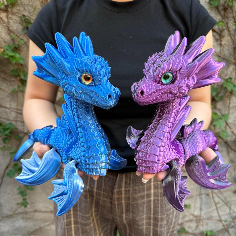 3D Printed Dragon Cross-Border Popular Multi-Color with Simulated Eyeball Gradient Simulated Dragon Model Hand-Made Toys Wholesale 3D Printed Dragon Cross-Border Popular Multi-Color with Simulated Eyeball Gradient Simulated Dragon Model Hand-Made Toys Wholesale