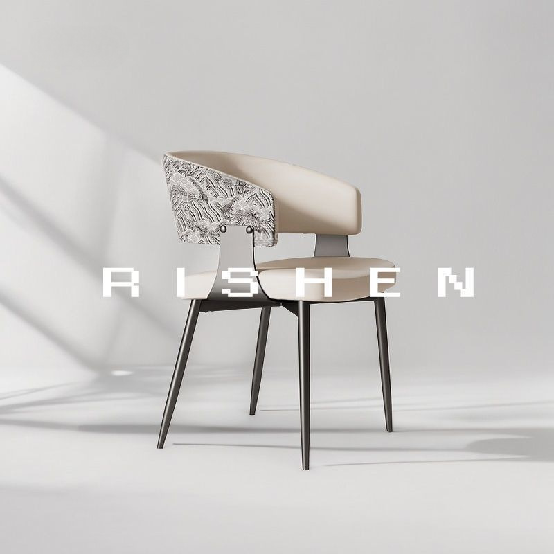 Foshan Simple Modern Chair Home Nordic Hotel Light Luxury High-End Dining Chair Back Chair Negotiation Restaurant Stool