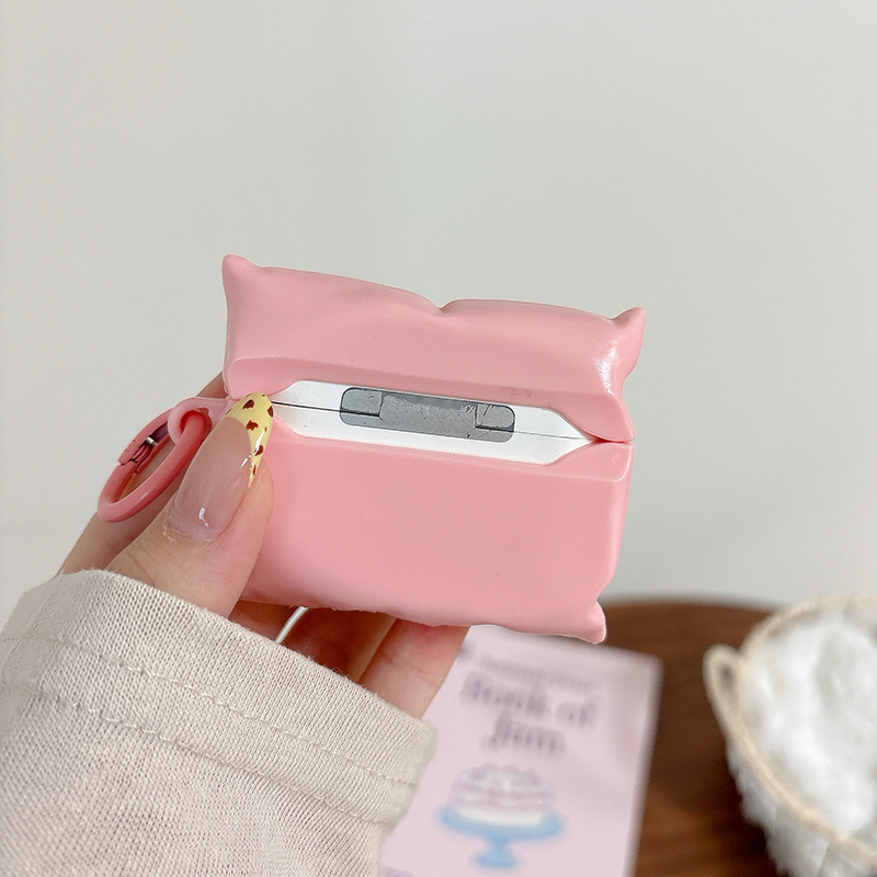 可爱彩色枕头AirPods pro苹果蓝牙耳机壳2/3/4代卡通保护套适用潮|undefined
