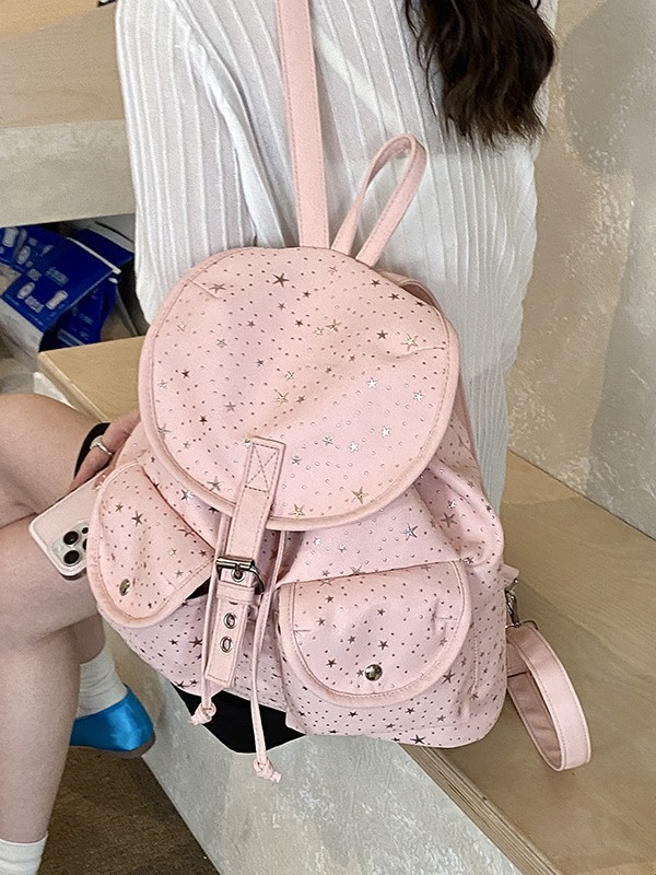 Mochila simple de gran capacidad para mujeres 2026 primavera nueva moda viaje mochila casual mochila universitaria simple