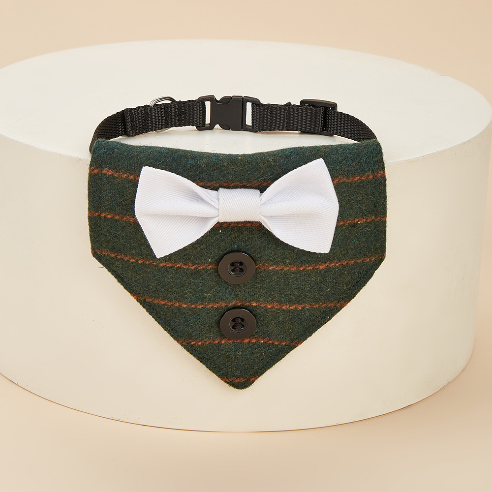 TANPOPO transfronterizo para gatos guapo corbata toalla triangular collar trajes de moda toalla triangular para mascotas