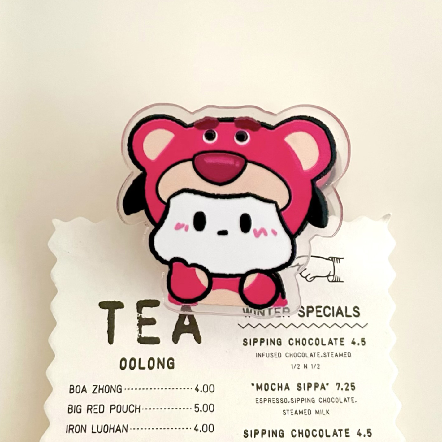 Cross-dressing Pacha Dog Note Clip Good-looking Double-sided Pp Clip Student Test Paper Folder display picture 1