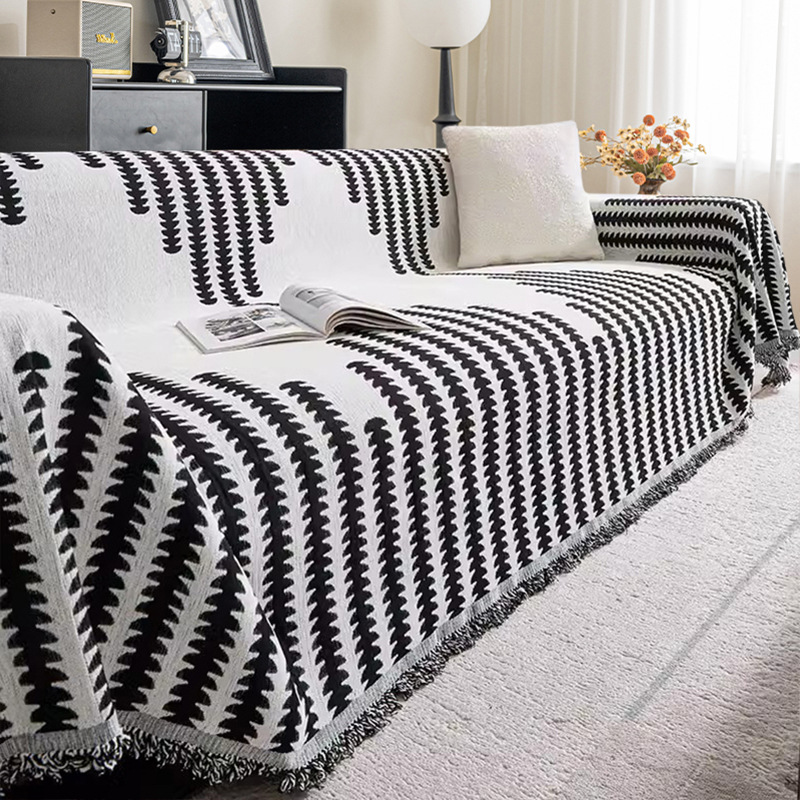 Funda de sofá de chenilla estilo Ins, adecuada para todas las estaciones, funda de sofá antiarañazos para gatos, reversible, cojín de sofá de alta gama.