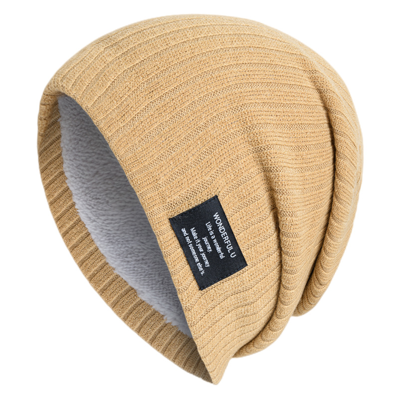 Men's Simple Style Solid Color Eaveless Wool Cap display picture 2