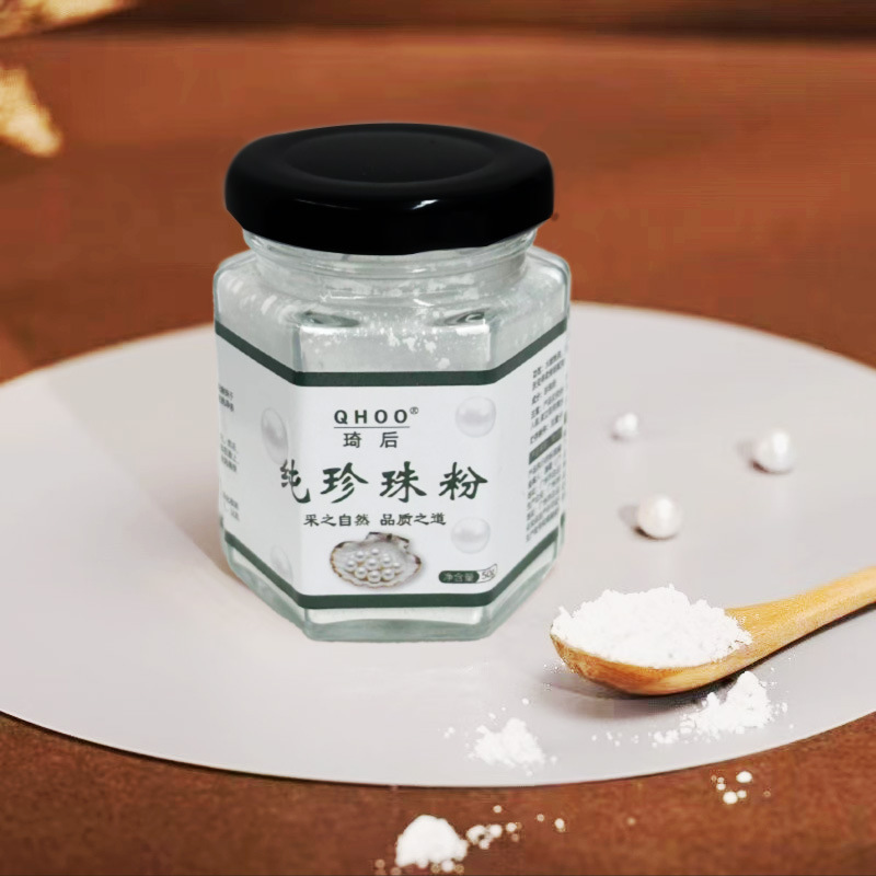 Qihou polvo de perlas genuino para aclarar el color de la piel, hidratar la piel y cuidar de la piel, micrón puro, fabricante de polvo de perlas de agua dulce