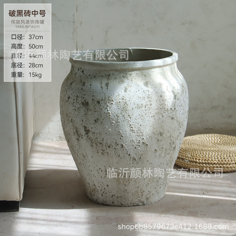 Retro hacer viejos frascos de cemento de gran calibre de alto estilo flores de la ventana de la sala de estar del departamento de ventas decoración del centro comercial maceta verde