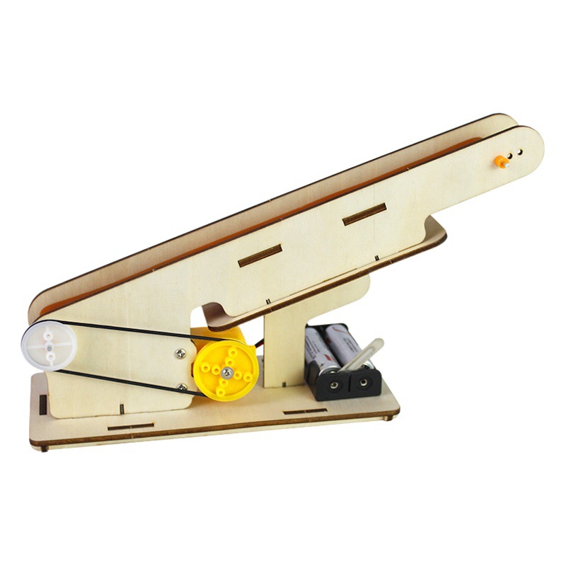 Tecnología pequeña producción invención correa de transmisión eléctrica Niños Estudiantes de primaria y secundaria experimento científico fabricante material de bricolaje hecho a mano