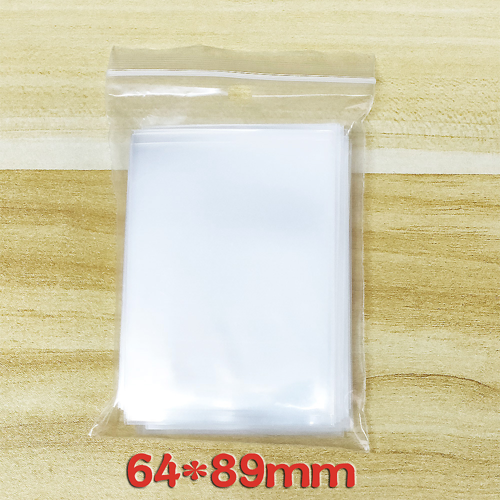 Venta al por mayor CPP transparente 20 tarjeta de seda película titular de la tarjeta gu ka tarjeta pequeña barra bolsa autoadhesiva bolsa de autosellado cubierta protectora palomitas de maíz