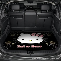 アニメかわいいケイティ猫自動車トランクマット四季通用モデルのベルベット滑り止め汚れ耐磨耗車マット代発