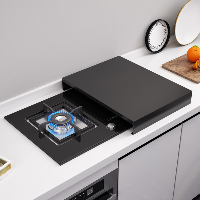 黒い台所の物置棚のステンレスの電磁ストーブの棚のテーブルのスタンドのガスのかまどの台のカバーの卸売り