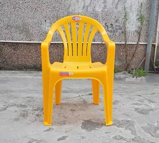 ✅ Diner Plastic Chair Backrest Stool Adult Thickened Outdoor Armrest Night Market Commercial Home Beach Chair Glue