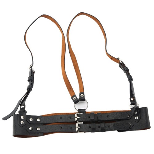 Street photography fashion ladies girdle s punk style wide suspenders versatile fashion shoulder straps European and American waist belt