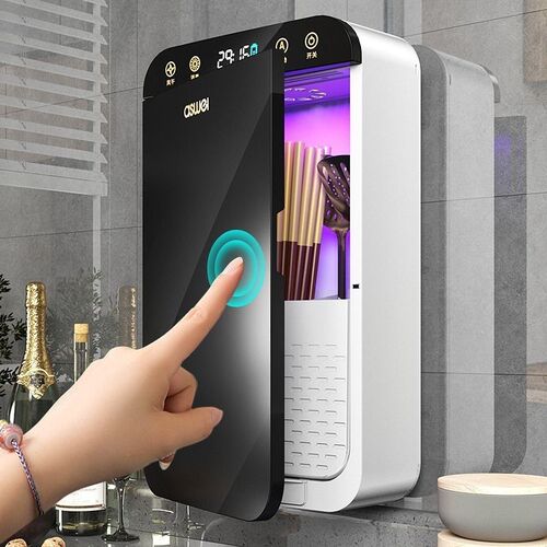 Smart chopstick sterilizer UV household air-drying dust-proof wall-mounted tableware storage box new chopstick barrel